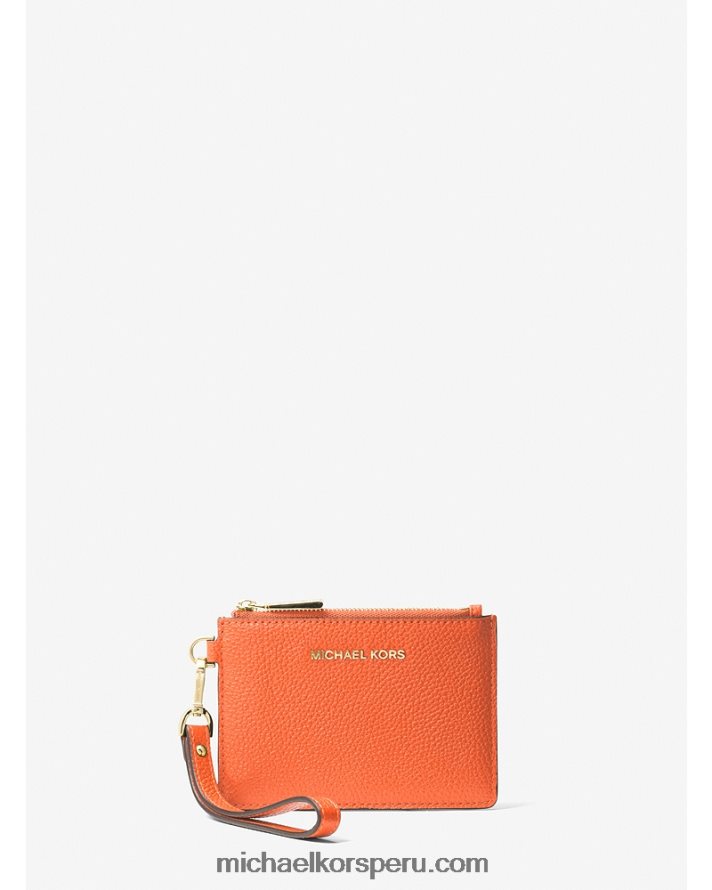 Z48V1629 naranja óptica mujer Michael Kors monedero de cuero