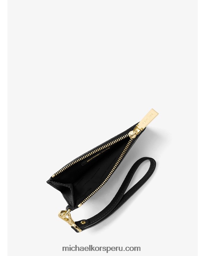 Z48V1632 negro mujer Michael Kors monedero de cuero