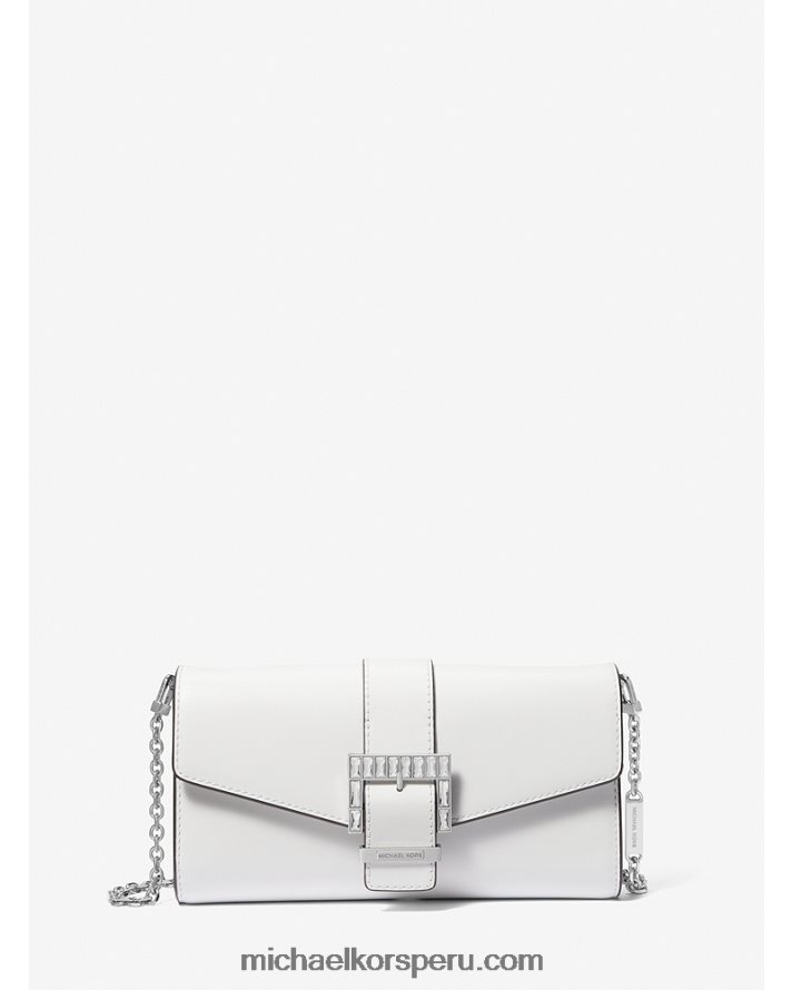 Z48V1516 Blanco óptico mujer Michael Kors bolso de mano penélope mediano de piel