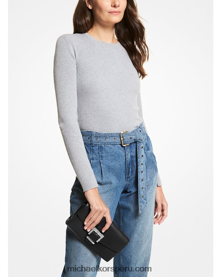 Z48V1518 negro mujer Michael Kors bolso de mano penélope mediano de piel