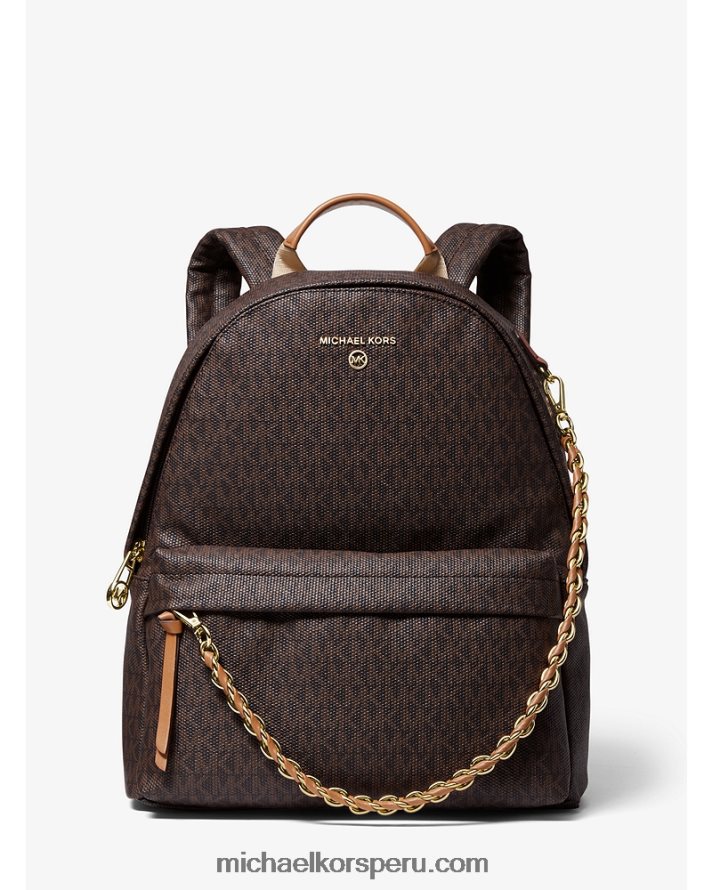 Z48V1196 marrón/bellota mujer Michael Kors mochila Slater mediana con logo