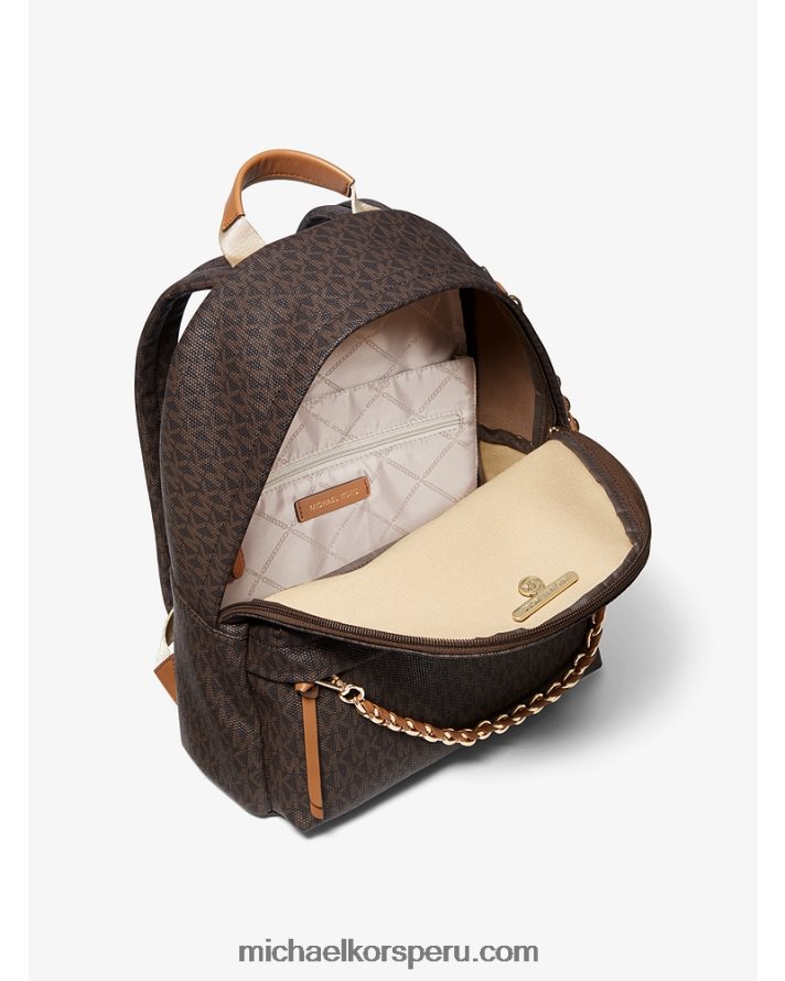 Z48V1196 marrón/bellota mujer Michael Kors mochila Slater mediana con logo