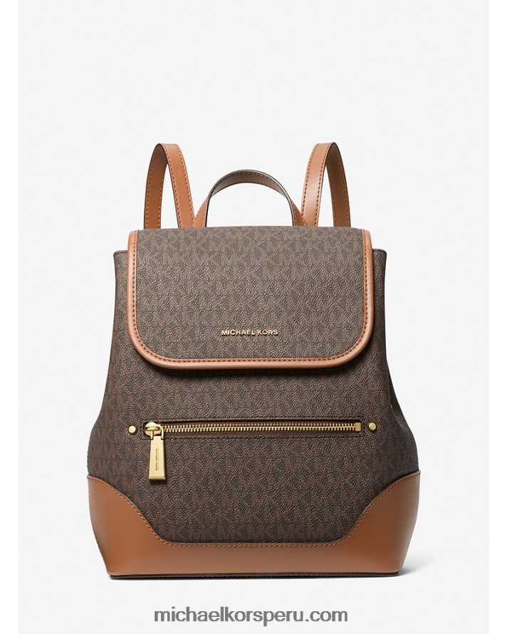 Z48V1214 marrón/bellota mujer Michael Kors mochila Harrison mediana con logo