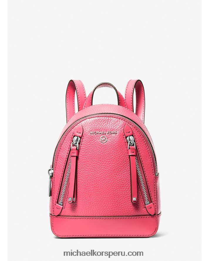 Z48V1216 geranio mujer Michael Kors mochila brooklyn extrapequeña de piel granulada