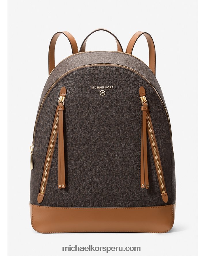 Z48V1233 marrón/bellota mujer Michael Kors mochila brooklyn grande con logo