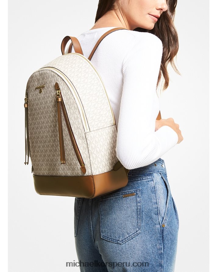 Z48V1235 vainilla/bellota mujer Michael Kors mochila brooklyn grande con logo