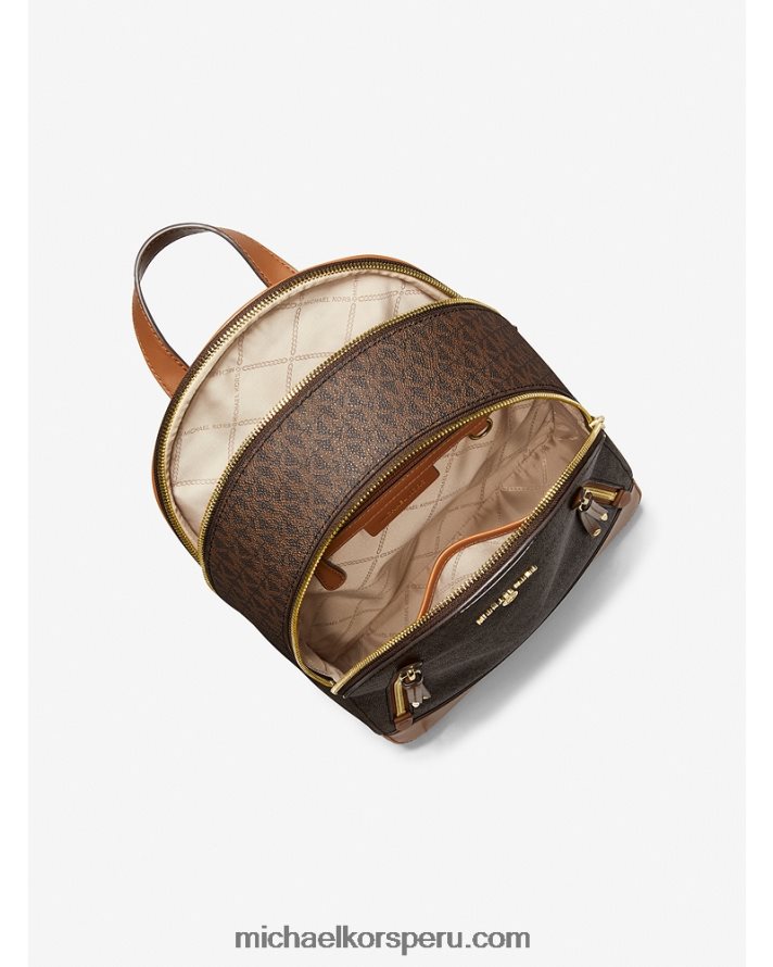 Z48V1238 marrón/bellota mujer Michael Kors mochila brooklyn mediana con logo
