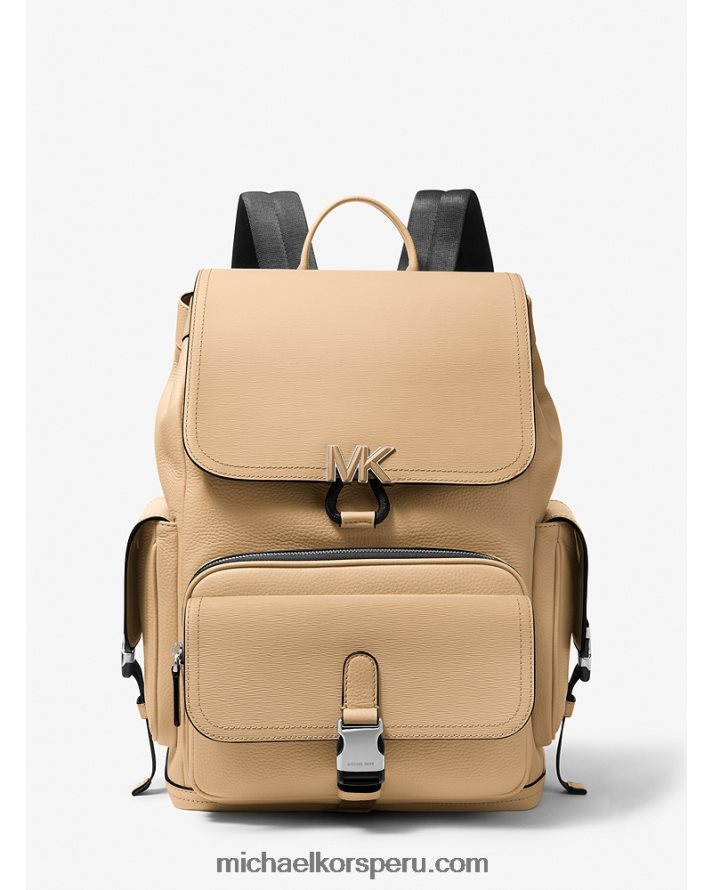 Z48V1254 camello mujer Michael Kors mochila de cuero hudson