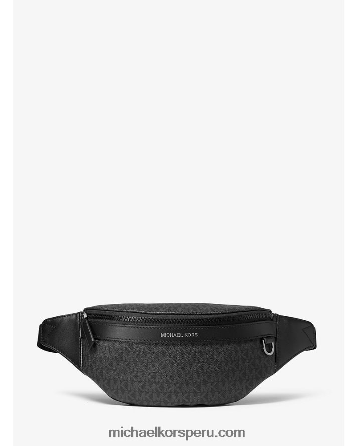 Z48V1260 negro mujer Michael Kors riñonera con logo de greyson
