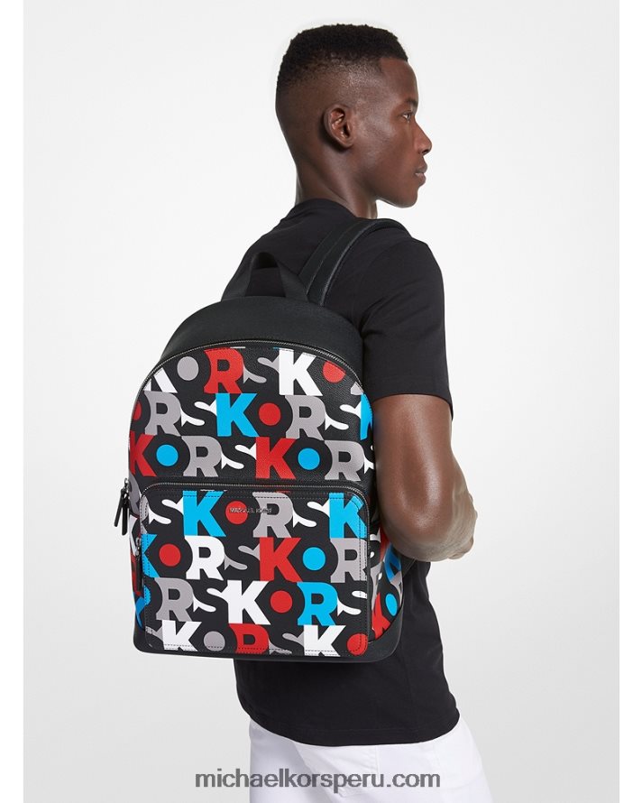 Z48V1277 multi rojo mujer Michael Kors mochila con logo gráfico cooper