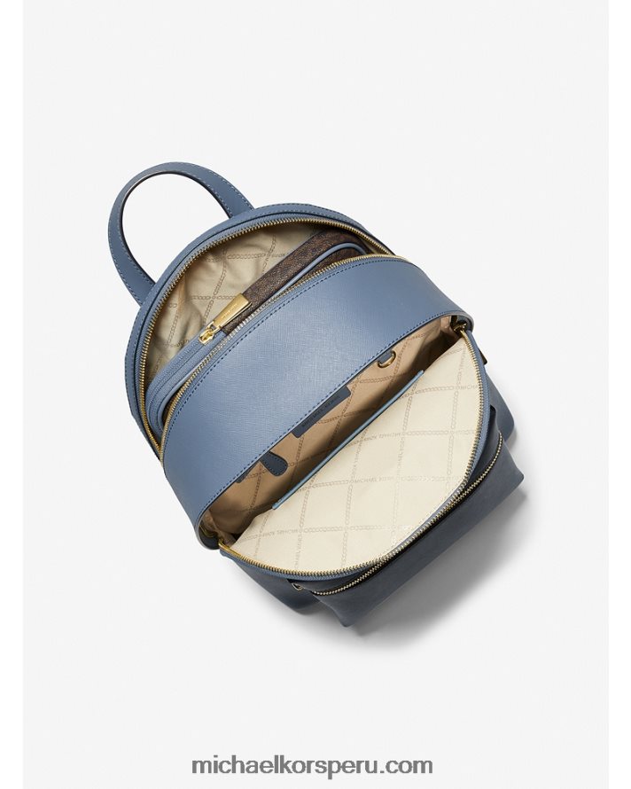 Z48V1284 mezclilla mujer Michael Kors mochila 2 en 1 Sally mediana de piel saffiano