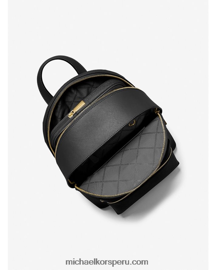 Z48V1285 negro mujer Michael Kors mochila 2 en 1 Sally mediana de piel saffiano