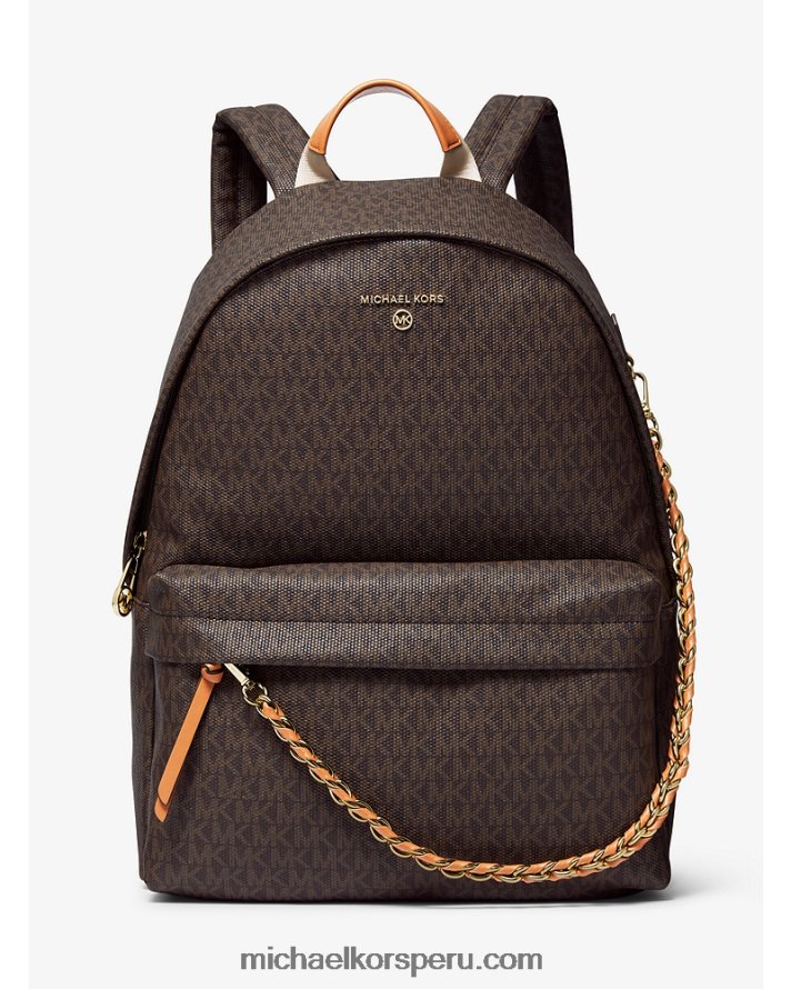 Z48V1288 marrón/bellota mujer Michael Kors mochila Slater grande con logo