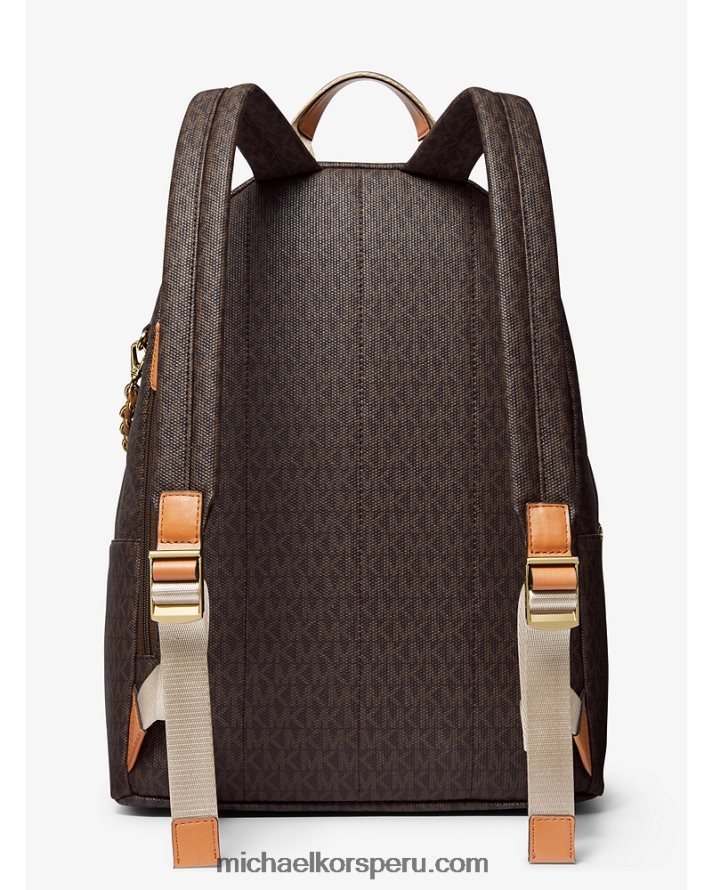 Z48V1288 marrón/bellota mujer Michael Kors mochila Slater grande con logo
