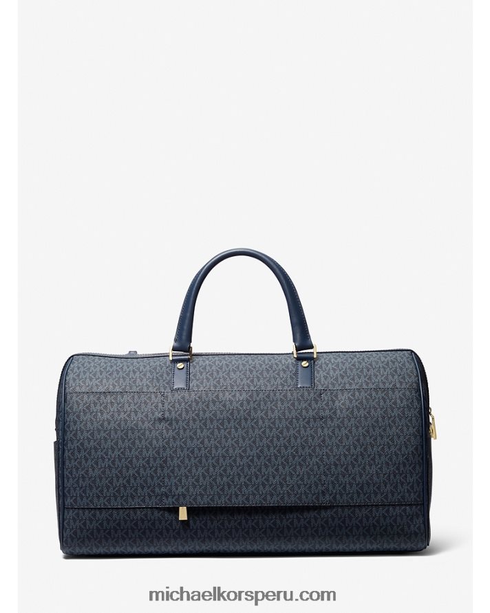 Z48V1519 adm/plbl/opw mujer Michael Kors bolsa de fin de semana extragrande Bedford Travel con franja del logo