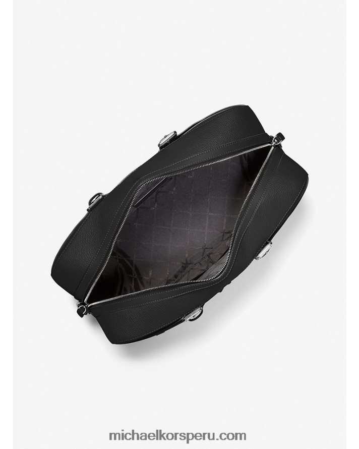 Z48V1565 negro mujer Michael Kors bolso de viaje hudson de piel granulada