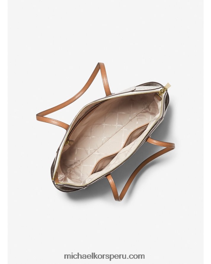 Z48V1043 vainilla/bellota mujer Michael Kors tote marilyn mediano con logo