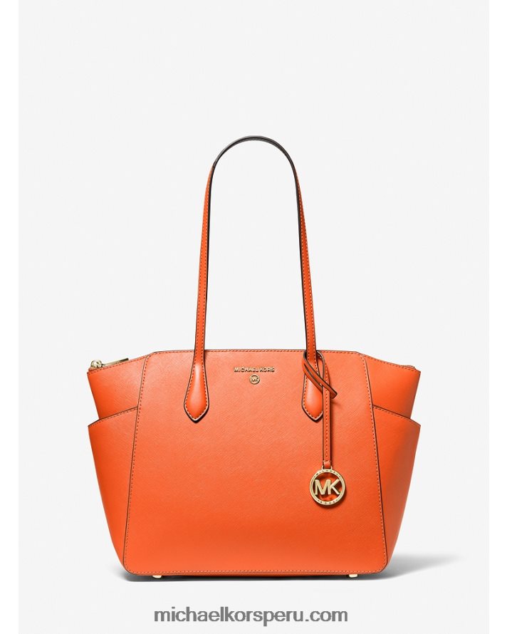 Z48V1046 naranja óptica mujer Michael Kors bolso shopper marilyn mediano de piel saffiano