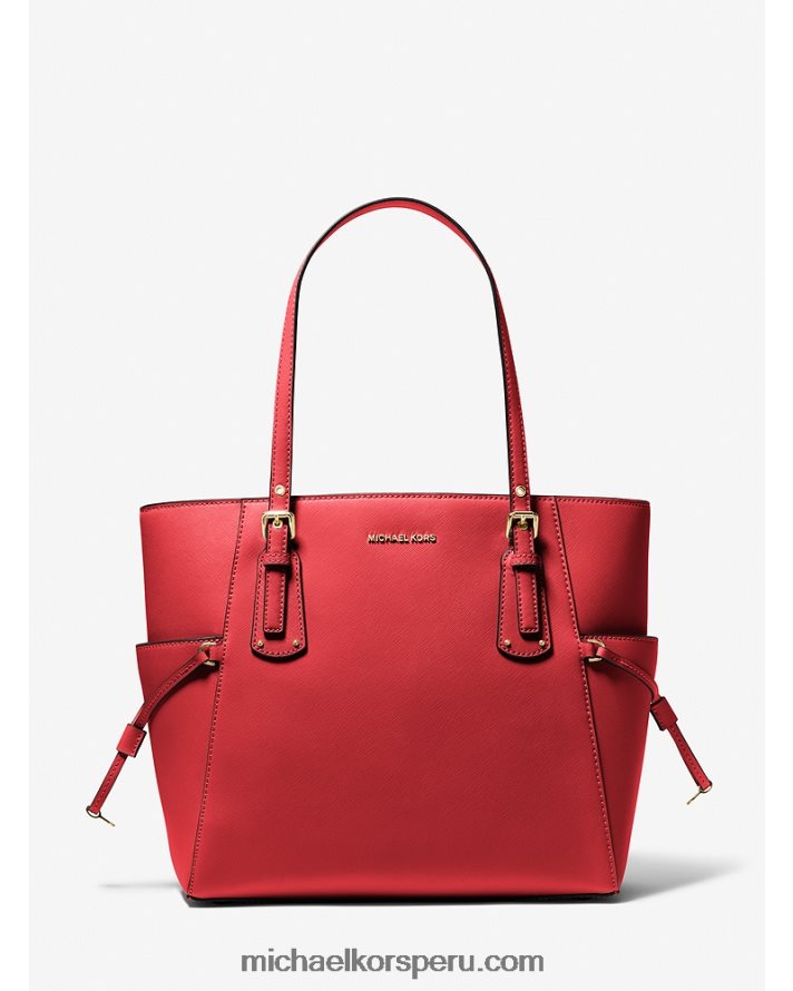 Z48V1056 fuego mujer Michael Kors bolso shopper voyager pequeño de piel saffiano