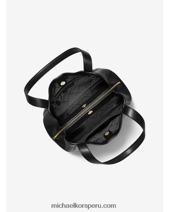 Z48V1091 negro mujer Michael Kors bolso de hombro rosemary grande de piel granulada