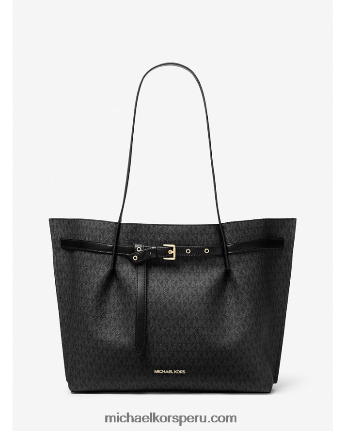 Z48V1105 negro mujer Michael Kors tote emilia grande con logo
