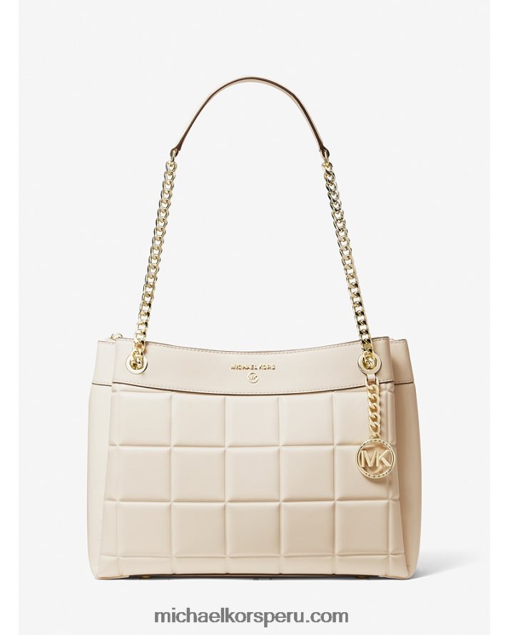 Z48V1128 es crema mujer Michael Kors bolso de hombro susan mediano de piel acolchada