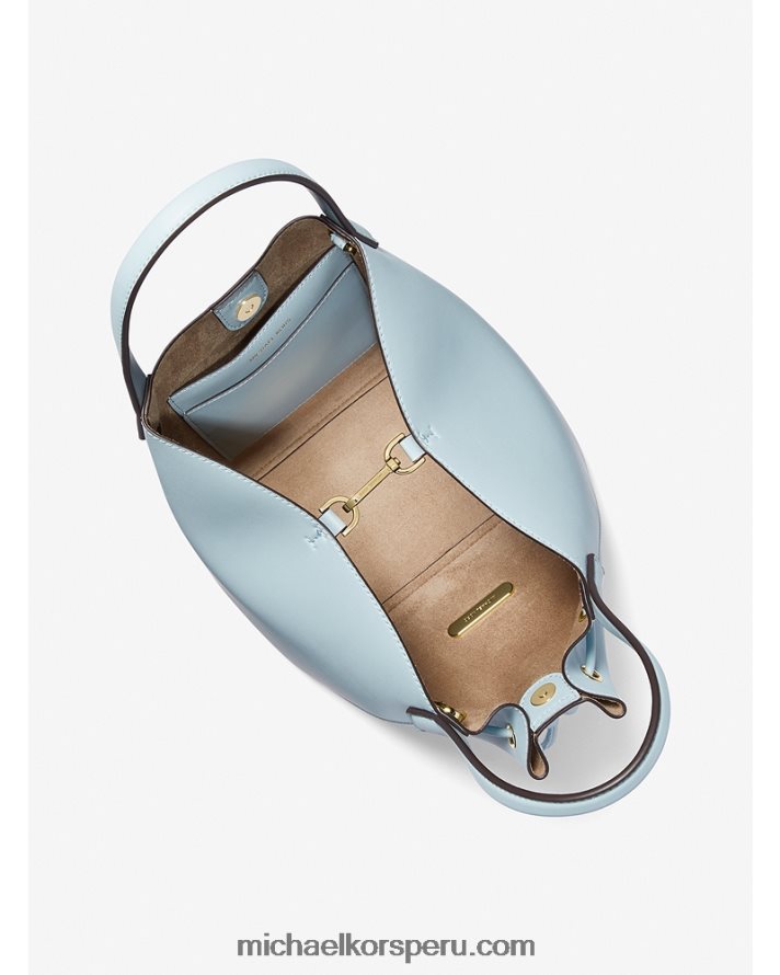 Z48V1130 vista azul mujer Michael Kors bolso bombonera phoebe grande de piel sintética