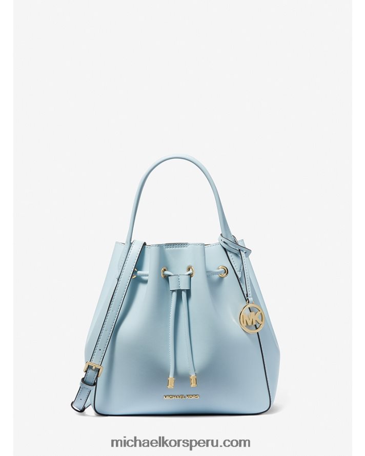 Z48V1130 vista azul mujer Michael Kors bolso bombonera phoebe grande de piel sintética
