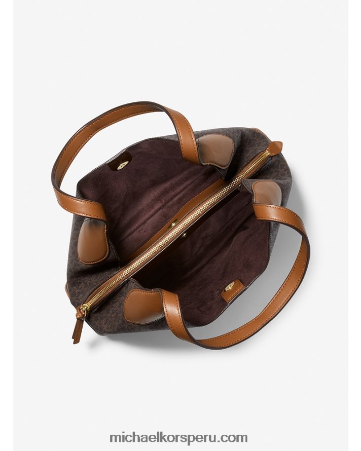 Z48V1131 marrón/bellota mujer Michael Kors bolso de hombro Kelsey grande con logo