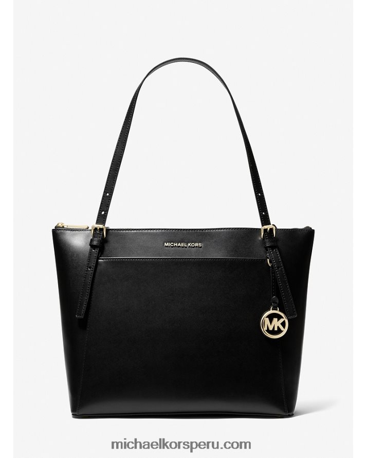 Z48V1147 negro mujer Michael Kors bolso shopper voyager grande de piel