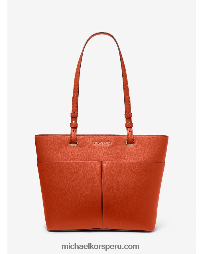 Z48V1172 Naranja intenso mujer Michael Kors bolso shopper Bedford mediano de piel sintética