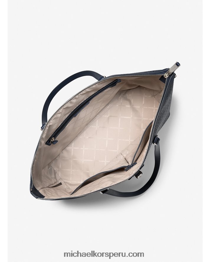 Z48V1180 admrl/plazul mujer Michael Kors tote Heritage grande con logo