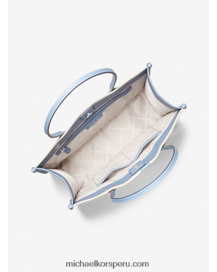 Z48V1182 multi cambray mujer Michael Kors bolso shopper Heidi grande de lona con rayas