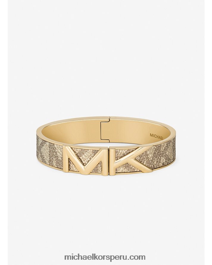 Z48V2468 oro mujer Michael Kors brazalete con logo