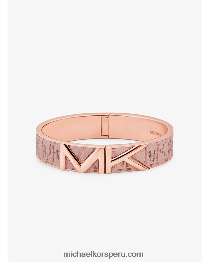 Z48V2479 rosa mujer Michael Kors brazalete con logo mott