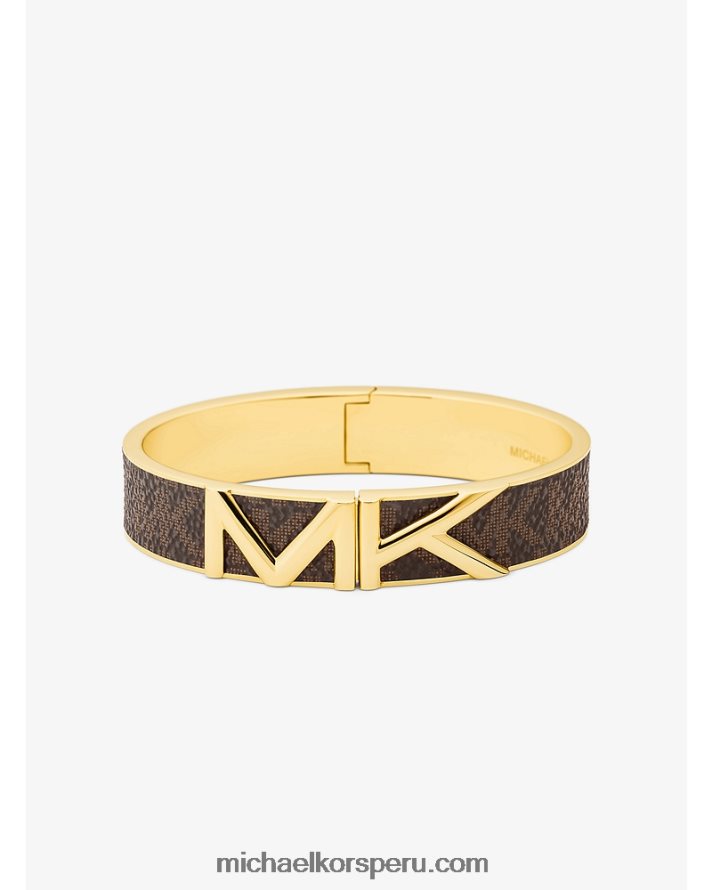 Z48V2481 marrón mujer Michael Kors brazalete con logo