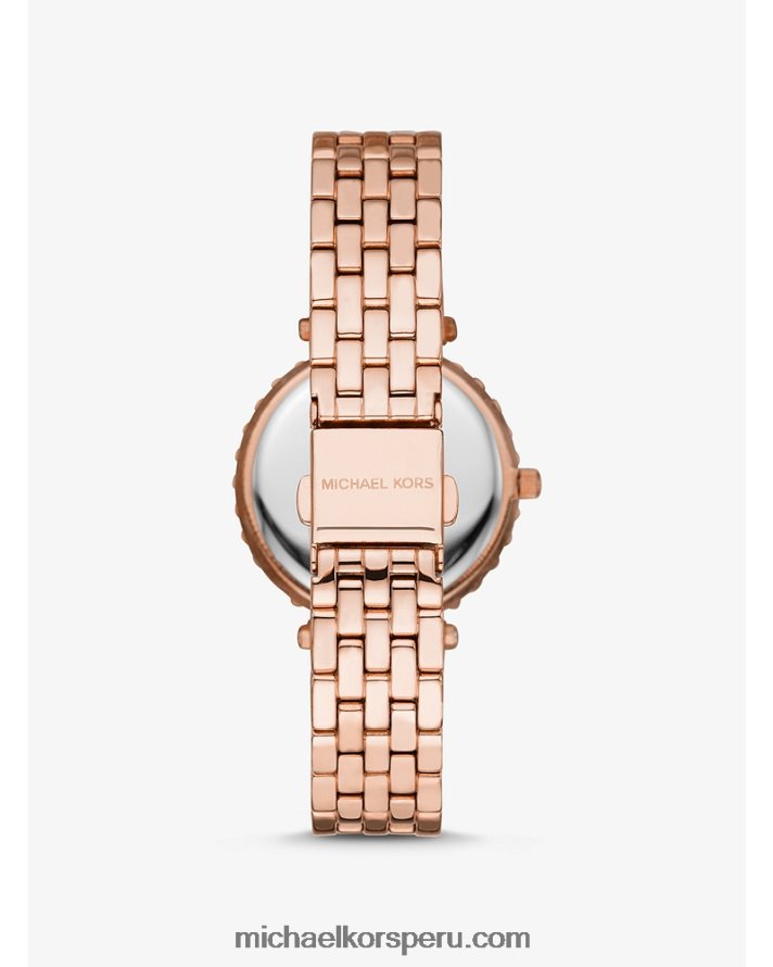Z48V2379 oro rosa mujer Michael Kors reloj darci pavé
