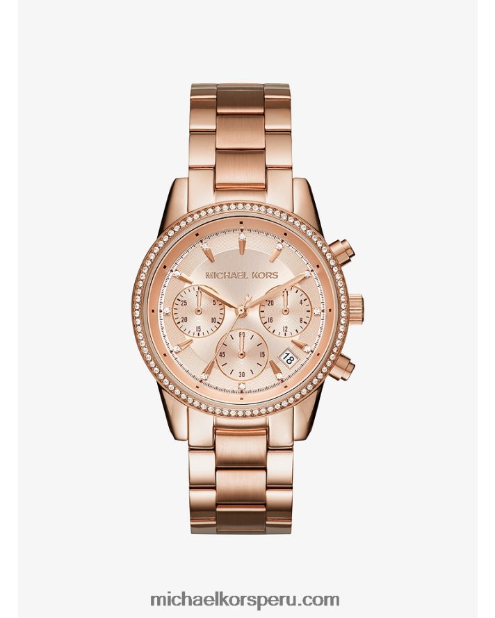 Z48V2385 oro rosa mujer Michael Kors reloj ritz