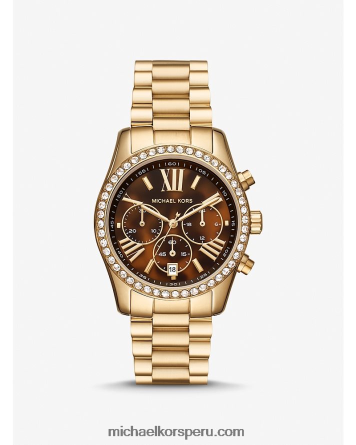 Z48V2390 oro mujer Michael Kors reloj lexington pavé