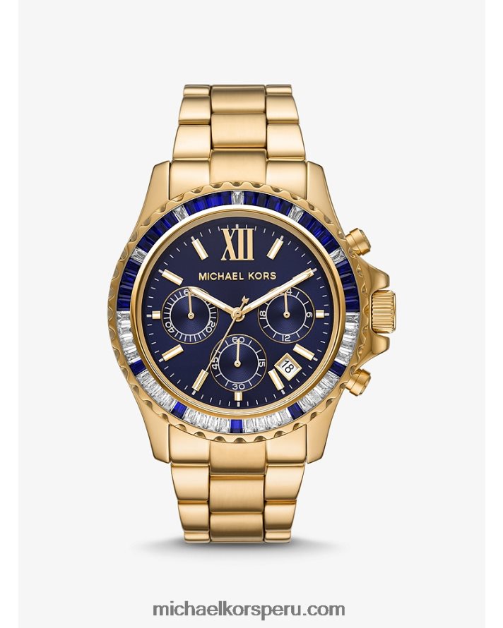 Z48V2405 oro mujer Michael Kors reloj everest pavé extragrande