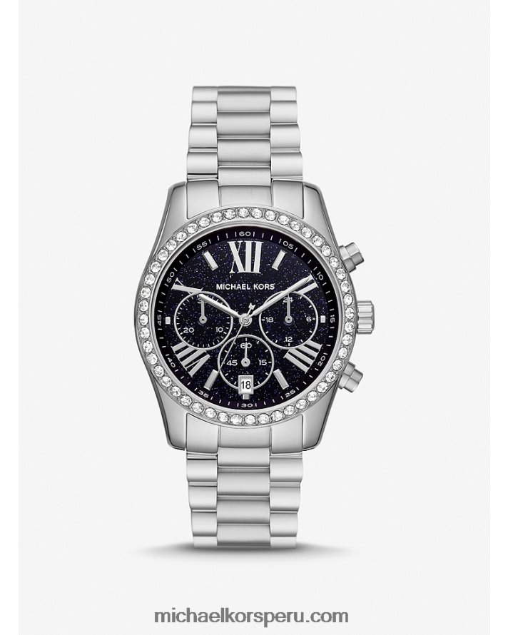 Z48V2406 plata mujer Michael Kors reloj lexington pavé