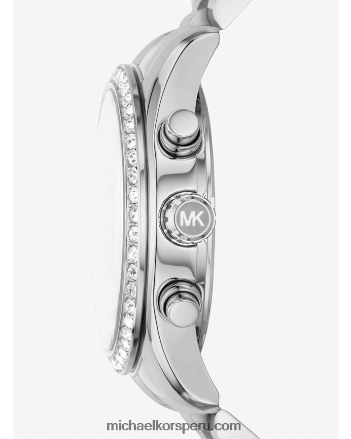 Z48V2406 plata mujer Michael Kors reloj lexington pavé