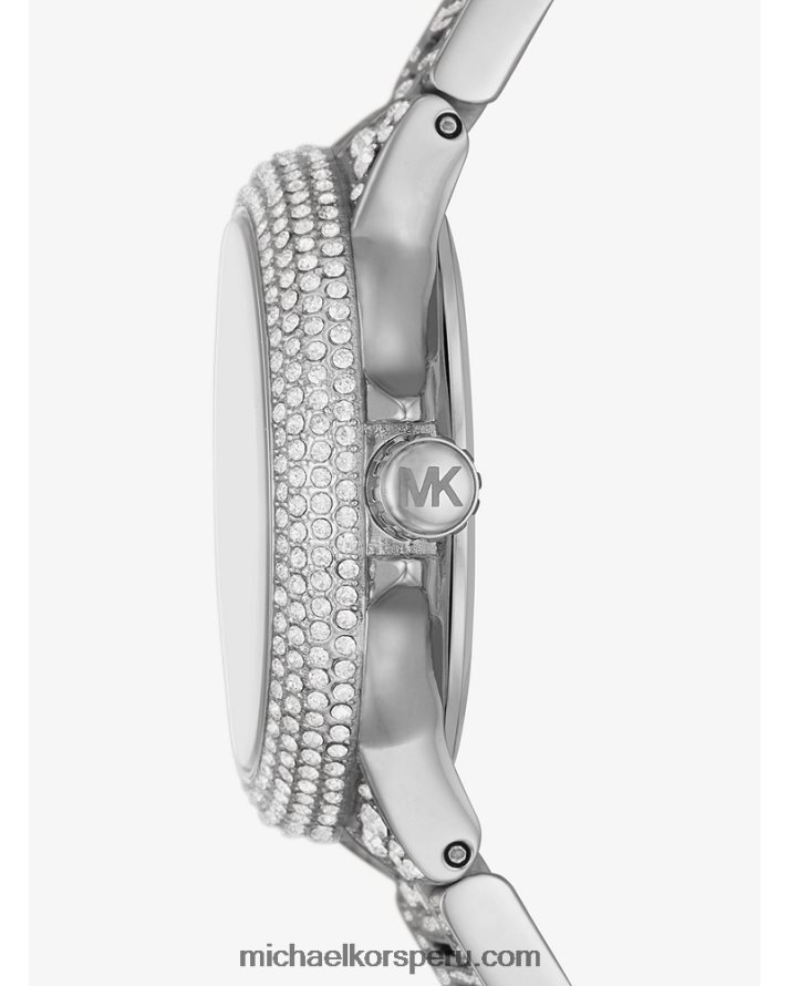 Z48V2408 plata mujer Michael Kors mini reloj camille pave