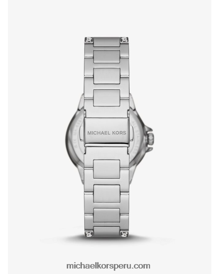 Z48V2408 plata mujer Michael Kors mini reloj camille pave