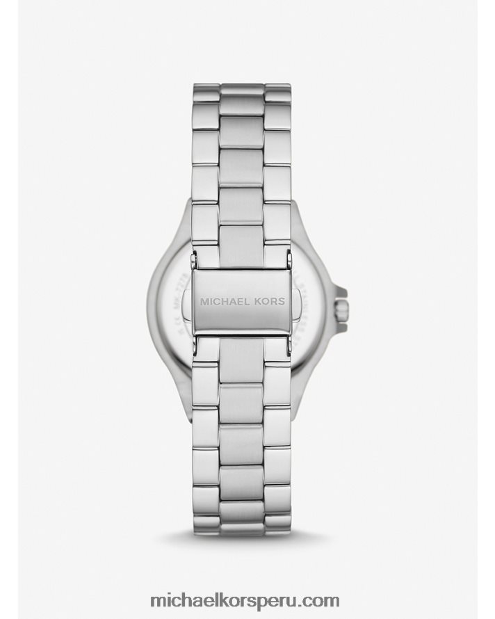Z48V2412 plata mujer Michael Kors mini reloj pave lennox