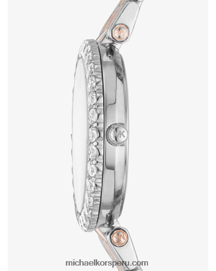 Z48V2415 Dos tonos mujer Michael Kors reloj darci pavé