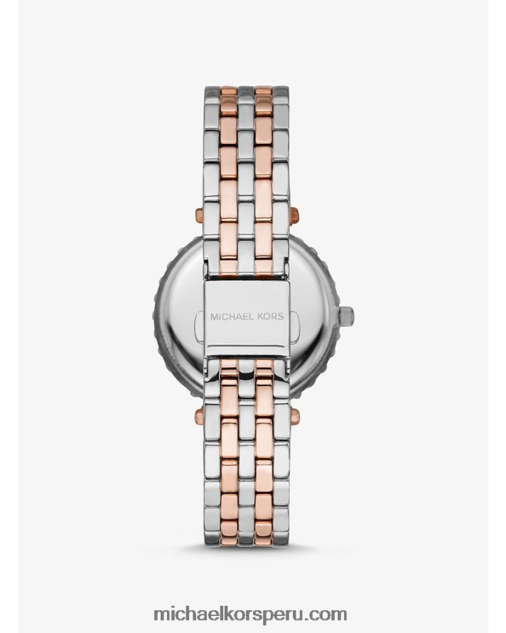 Z48V2415 Dos tonos mujer Michael Kors reloj darci pavé