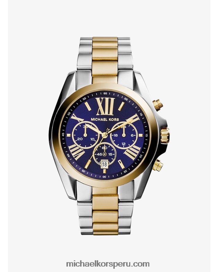 Z48V2416 Dos tonos mujer Michael Kors reloj bradshaw extragrande