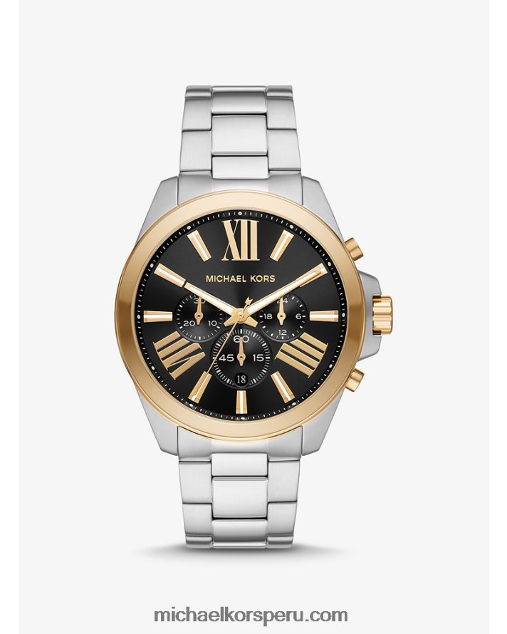Z48V2419 Dos tonos mujer Michael Kors reloj wren extragrande