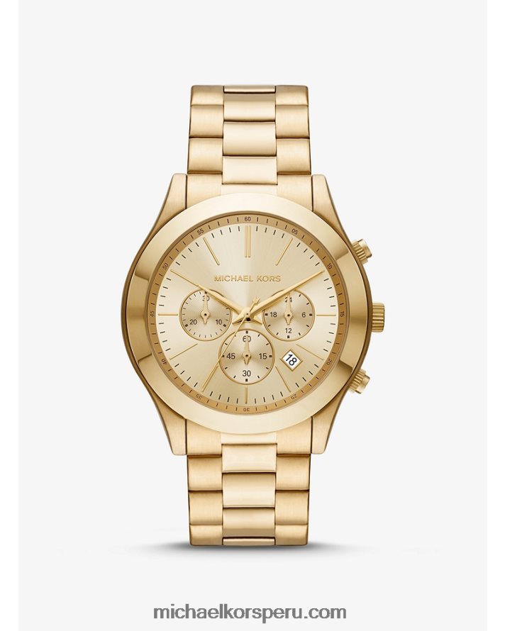 Z48V2420 oro mujer Michael Kors reloj extragrande de pasarela